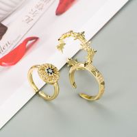 Cross-border Trend New Product Copper Micro-inlaid Open Ring main image 5