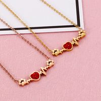 Titanium Steel 18K Gold Plated Korean Style Plating Heart Necklace main image 5