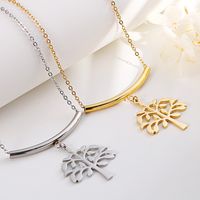 Simple Style Flower 18K Gold Plated Titanium Steel Wholesale main image 2