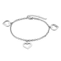 Simple Style Heart Titanium Steel 18K Gold Plated Women'S Anklet main image 6