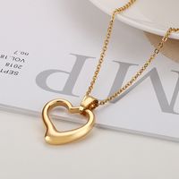Titanium Steel 18K Gold Plated Simple Style Plating Geometric Necklace main image 5