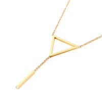 Titanium Steel 18K Gold Plated Simple Style Plating Geometric Necklace main image 1