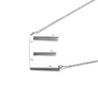 26 English Letter Pendant Diamond Stainless Steel Necklace main image 6
