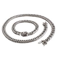 Korean Bracelet Stainless Steel Necklace Jewelry Set Wholesale main image 6