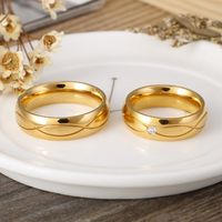 Japanese And Korean Fashion Simple Couple Couple Rings Titanium Steel Simple Bracelet Ring Men's And Women's Suertong Ornament Supply main image 3