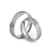 European And American Simple Jewelry Stainless Steel Matte Rings Creative Couple Rings main image 2