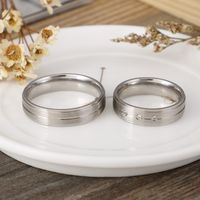 European And American Simple Jewelry Stainless Steel Matte Rings Creative Couple Rings main image 3