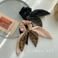 Simple Floral Streamer Color Matching Bow Knot Hair Rope Rubber Band Tide Hair Ornament main image 3
