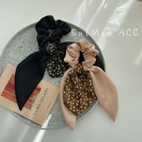 Simple Floral Streamer Color Matching Bow Knot Hair Rope Rubber Band Tide Hair Ornament main image 4