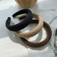 Korean Style Autumn And Winter Fashion Simple Sponge Wide Side Headband Wholesale main image 5