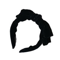 Korean Velvet Bow Headband Wide Side Headband Hair Accessories Wholesale main image 1