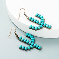 Cactus Turquoise Earrings Wholesale sku image 1
