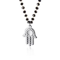 Retro Hand Of Fatima Pendant Necklace Stainless Steel Clavicle Necklace Wholesale sku image 2