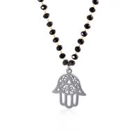 Retro Hand Of Fatima Pendant Necklace Stainless Steel Clavicle Necklace Wholesale sku image 6