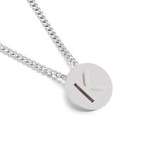 Simple Couple Pendant Round Brand 26 Letters Stainless Steel Clavicle Chain Necklace sku image 11