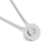 Simple Couple Pendant Round Brand 26 Letters Stainless Steel Clavicle Chain Necklace sku image 17