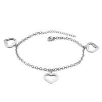 Simple Style Heart Titanium Steel 18K Gold Plated Women'S Anklet sku image 1