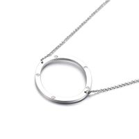 26 English Letter Pendant Diamond Stainless Steel Necklace sku image 15