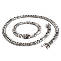 Korean Bracelet Stainless Steel Necklace Jewelry Set Wholesale sku image 16