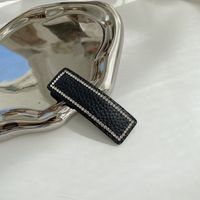 Korean Simple Letter Bb Clip Water Droplet Square Rhinestone Bangs Hairpin Side Clip Wholesale sku image 1