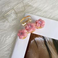 Korean Simple Wool Flower Catch Clip Fashion Cute Rhinestone Small Plush Hair Catch Wholesale sku image 8
