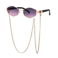 New Fashion Korean Style Chain Irregular Frame Sunglasses sku image 3