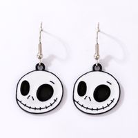 European And American Cross-border Halloween Ghost Face Earrings sku image 1