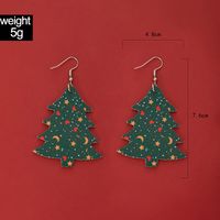 New Ornaments Christmas Green Christmas Tree Earrings main image 3