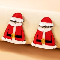 European And American Cross-border Jewelry Christmas Red Costume Earrings main image 1