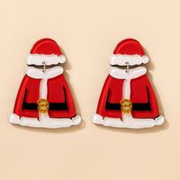 Europäischer Und Amerikanischer Grenzüberschreitender Schmuck Weihnachtsrote Kostümohrringe main image 5