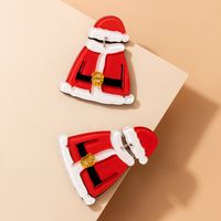 Bijoux Transfrontaliers Européens Et Américains Boucles D'oreilles Costume De Noël Rouge main image 6
