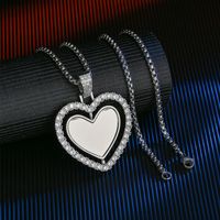 Wholesale Jewelry Rotating Heart Copper Necklace Nihaojewelry sku image 1