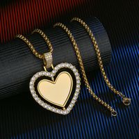 Wholesale Jewelry Rotating Heart Copper Necklace Nihaojewelry sku image 4