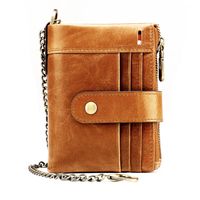 New Anti-theft Brush Wallet Multi-card Slot Leather Coin Purse Zipper Purse main image 1