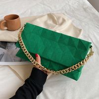 Lingge Embroidery Thread Frosted Texture Underarm Bag Autumn Korean Fashion Portable Single Shoulder Bag main image 4