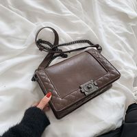 New Retro Chain Personality Shoulder Bag Casual Texture Messenger Small Square Bag main image 1