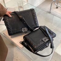 New Retro Chain Personality Shoulder Bag Casual Texture Messenger Small Square Bag main image 4