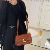 Lingge Western Style Small Square Bag Texture Chain Bag Shoulder Retro Casual Messenger Bag main image 4