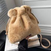 Automne Et D'hiver En Peluche Sac 2021 Nouveau Sac De Sacs Femmes Ins Spécial-intérêt Épaule Sac Fourrure Sac Bandoulière Petit Seau Sac main image 1