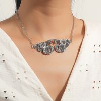 Cross-border Hot Selling Creative Alloy Winding Snake Pendant Necklace Distressed Exaggerated And Personalized Long Clavicle Chain Ins Style main image 1