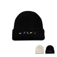 Autumn And Winter Fashion Cold-proof Woolen Hat Korean Version Trend Personality Five Dinosaur Knitted Hat main image 1