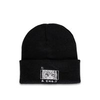 Autumn New Woolen Cap Female Korean Style Black Girl Cartoon Knitted Hat Warm All-matching Fashion Korean Hat Men main image 2