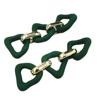 Geometric Chain Personality Long Tassel Earrings Spray Leather Earrings main image 6