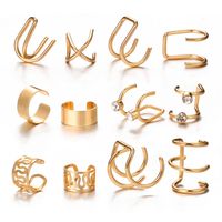 Wholesale Jewelry Vintage Style Letter Alloy Earrings sku image 31