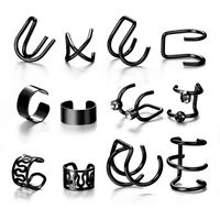 Wholesale Jewelry Vintage Style Letter Alloy Earrings sku image 40