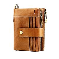 New Anti-theft Brush Wallet Multi-card Slot Leather Coin Purse Zipper Purse sku image 1