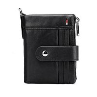 New Anti-theft Brush Wallet Multi-card Slot Leather Coin Purse Zipper Purse sku image 2