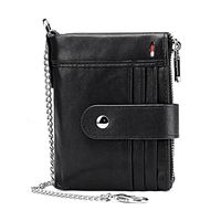 New Anti-theft Brush Wallet Multi-card Slot Leather Coin Purse Zipper Purse sku image 5