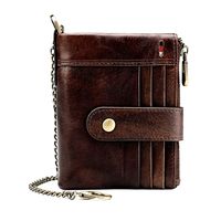 New Anti-theft Brush Wallet Multi-card Slot Leather Coin Purse Zipper Purse sku image 6