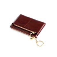 New Oil Wax Leather Coin Purse Fashion Small Coin Bag Hand Key Bag Small Purse sku image 3